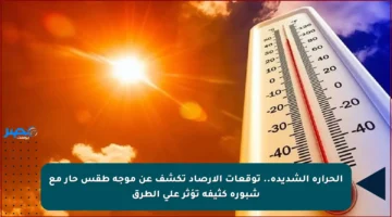 الحرارة الشديدة.. توقعات الأرصاد تكشف عن موجة طقس حار مع شبورة كثيفة تؤثر على الطرق